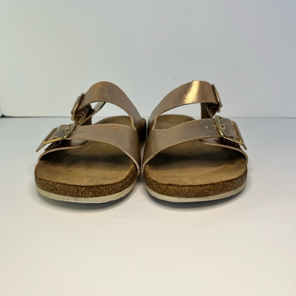 Cat And Jack Slip On Slide Sandals Rose Gold Metallic Adjustable Straps Size 5 - Picture 7 of 9